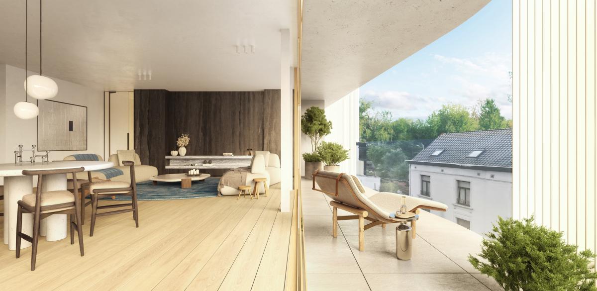 Parc Tenbosch/Châtelain penthouse 127m², 2ch., terrasse 45m²